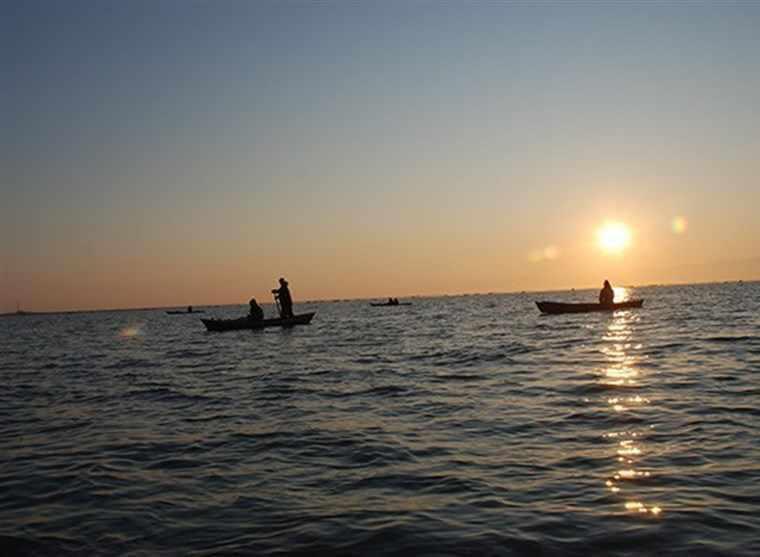 اسکله بندر گز، چهره زیبای دریای خزر در غروب آفتاب